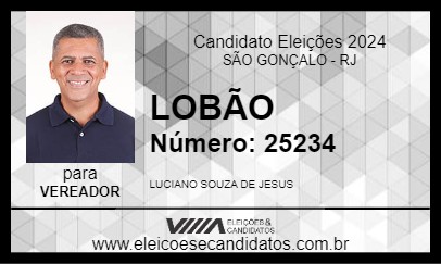 Candidato LOBÃO 2024 - SÃO GONÇALO - Eleições