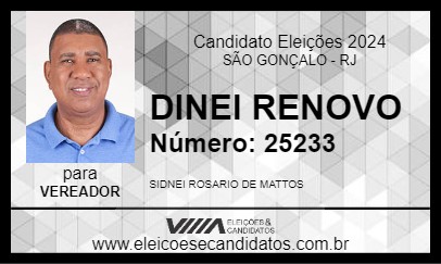 Candidato DINEI RENOVO 2024 - SÃO GONÇALO - Eleições