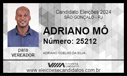 Candidato ADRIANO MÔ 2024 - SÃO GONÇALO - Eleições