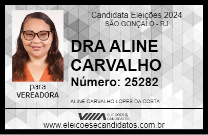 Candidato DRA ALINE CARVALHO 2024 - SÃO GONÇALO - Eleições