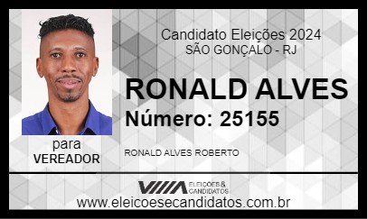 Candidato RONALD ALVES 2024 - SÃO GONÇALO - Eleições