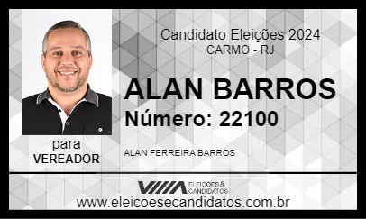 Candidato ALAN BARROS 2024 - CARMO - Eleições