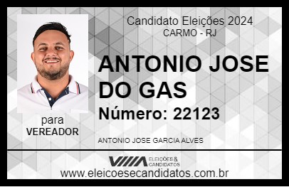 Candidato ANTONIO JOSE DO GAS 2024 - CARMO - Eleições