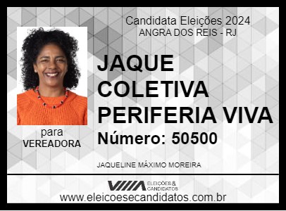 Candidato JAQUE COLETIVA PERIFERIA VIVA 2024 - ANGRA DOS REIS - Eleições