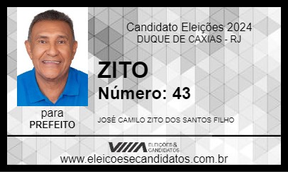 Candidato ZITO 2024 - DUQUE DE CAXIAS - Eleições