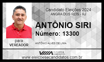 Candidato ANTÔNIO SIRI 2024 - ANGRA DOS REIS - Eleições