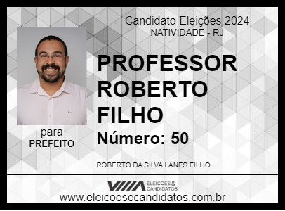 Candidato PROFESSOR ROBERTO FILHO 2024 - NATIVIDADE - Eleições