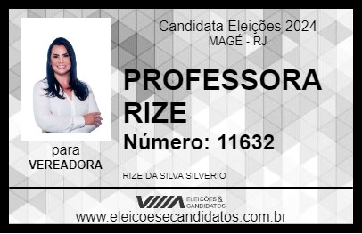 Candidato PROFESSORA RIZE 2024 - MAGÉ - Eleições