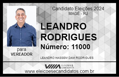 Candidato LEANDRO RODRIGUES 2024 - MAGÉ - Eleições