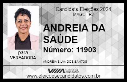 Candidato ANDREIA DA SAÚDE 2024 - MAGÉ - Eleições