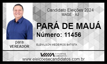 Candidato PARÁ DE MAUÁ 2024 - MAGÉ - Eleições