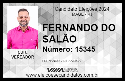 Candidato FERNANDO DO SALÃO 2024 - MAGÉ - Eleições