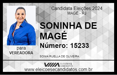 Candidato SONINHA DE MAGÉ 2024 - MAGÉ - Eleições