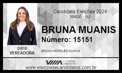 Candidato BRUNA MUANIS 2024 - MAGÉ - Eleições