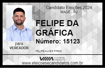 Candidato FELIPE DA GRÁFICA 2024 - MAGÉ - Eleições