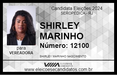 Candidato SHIRLEY MARINHO 2024 - SEROPÉDICA - Eleições