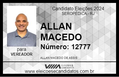 Candidato ALLAN MACEDO 2024 - SEROPÉDICA - Eleições