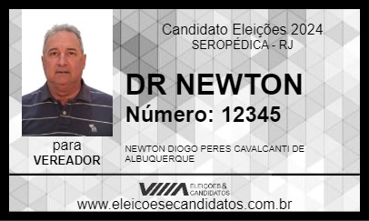 Candidato DR NEWTON 2024 - SEROPÉDICA - Eleições