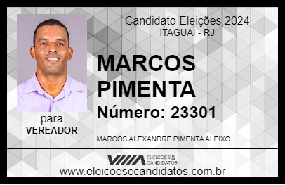 Candidato MARCOS PIMENTA 2024 - ITAGUAÍ - Eleições