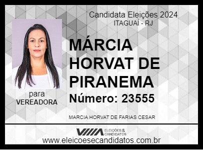 Candidato MÁRCIA HORVAT DE PIRANEMA 2024 - ITAGUAÍ - Eleições