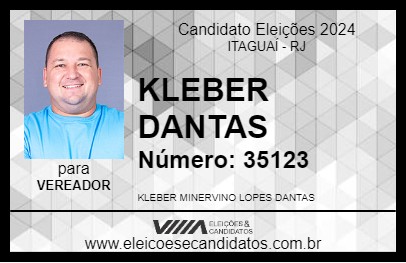 Candidato KLEBER DANTAS 2024 - ITAGUAÍ - Eleições