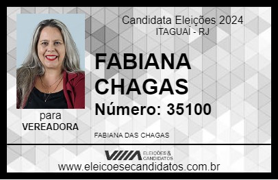 Candidato FABIANA CHAGAS 2024 - ITAGUAÍ - Eleições