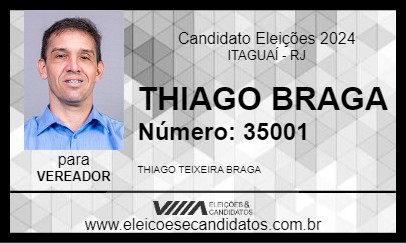 Candidato THIAGO BRAGA 2024 - ITAGUAÍ - Eleições