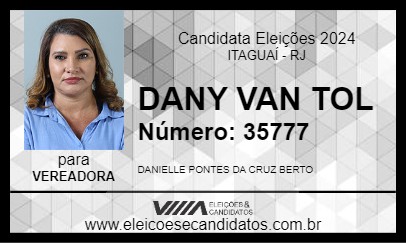 Candidato DANY VAN TOL 2024 - ITAGUAÍ - Eleições