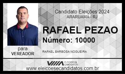 Candidato RAFAEL PEZAO 2024 - ARARUAMA - Eleições