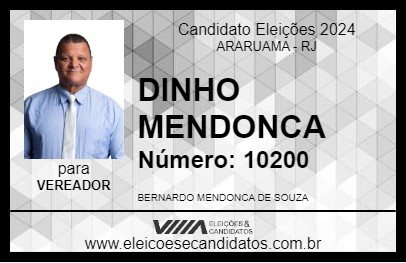 Candidato DINHO MENDONCA 2024 - ARARUAMA - Eleições