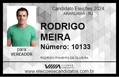 Candidato RODRIGO MEIRA 2024 - ARARUAMA - Eleições