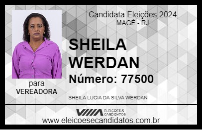 Candidato SHEILA WERDAN 2024 - MAGÉ - Eleições