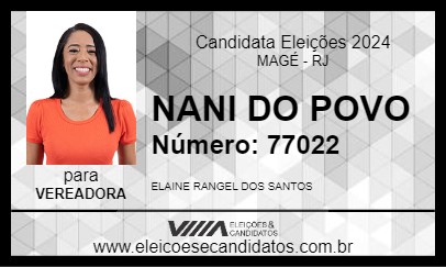 Candidato NANI DO POVO 2024 - MAGÉ - Eleições