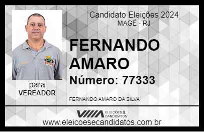 Candidato FERNANDO AMARO 2024 - MAGÉ - Eleições