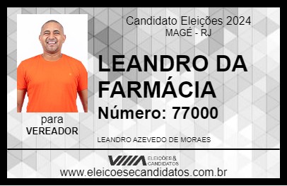 Candidato LEANDRO DA FARMÁCIA 2024 - MAGÉ - Eleições