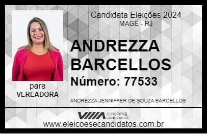 Candidato ANDREZZA BARCELLOS 2024 - MAGÉ - Eleições