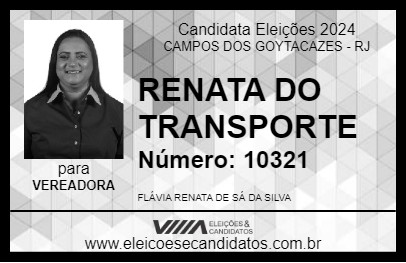 Candidato RENATA DO TRANSPORTE 2024 - CAMPOS DOS GOYTACAZES - Eleições