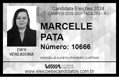 Candidato MARCELLE PATA 2024 - CAMPOS DOS GOYTACAZES - Eleições