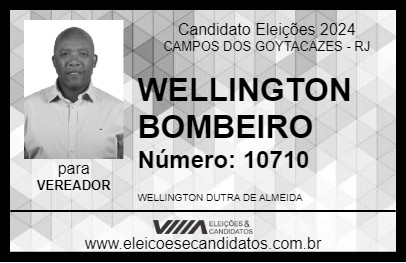 Candidato WELLINGTON BOMBEIRO 2024 - CAMPOS DOS GOYTACAZES - Eleições