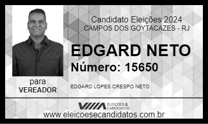 Candidato EDGARD NETO 2024 - CAMPOS DOS GOYTACAZES - Eleições