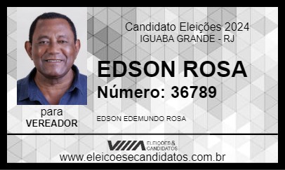 Candidato EDSON  ROSA 2024 - IGUABA GRANDE - Eleições