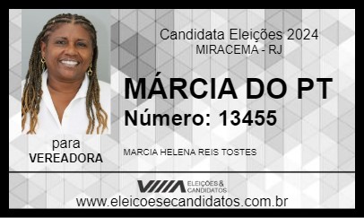 Candidato MÁRCIA DO PT 2024 - MIRACEMA - Eleições