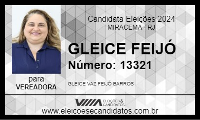 Candidato GLEICE FEIJÓ 2024 - MIRACEMA - Eleições