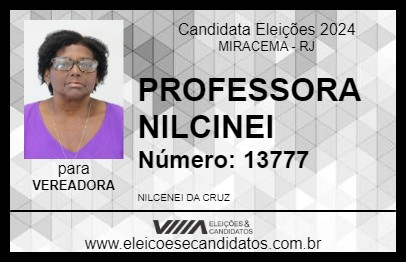 Candidato PROFESSORA NILCINEI 2024 - MIRACEMA - Eleições