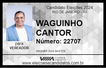 Candidato WAGUINHO CANTOR 2024 - RIO DE JANEIRO - Eleições