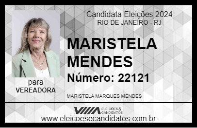 Candidato MARISTELA MENDES 2024 - RIO DE JANEIRO - Eleições