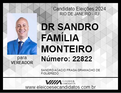 Candidato DR SANDRO FAMÍLIA MONTEIRO 2024 - RIO DE JANEIRO - Eleições