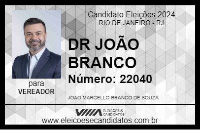 Candidato DR JOÃO BRANCO 2024 - RIO DE JANEIRO - Eleições