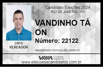 Candidato VANDINHO TÁ ON 2024 - RIO DE JANEIRO - Eleições