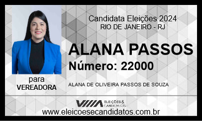 Candidato ALANA PASSOS 2024 - RIO DE JANEIRO - Eleições